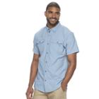 Men's Columbia Omni-shade Glen Meadows Button-down Shirt, Size: Large, Blue (navy)