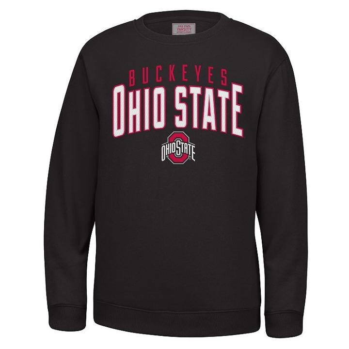Men's Ohio State Buckeyes Sculler Fleece Sweatshirt, Size: Medium, Black