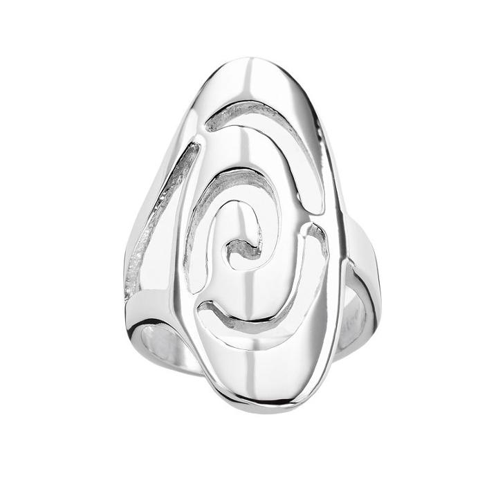 Steel City Stainless Steel Swirl Ring, Women's, Size: 8, Grey