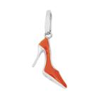 Giorgio Martello Sterling Silver High Heel Shoe Charm, Women's, Orange