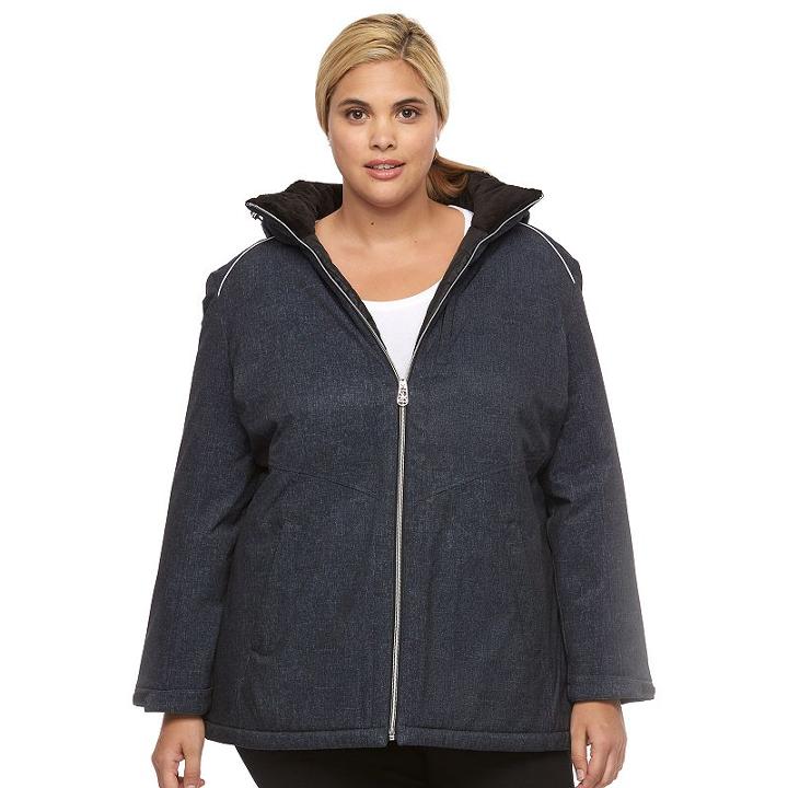 Plus Size Zeroxposur Imani Stretch Hooded Jacket, Women's, Size: 3xl, Dark Grey