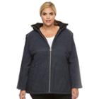 Plus Size Zeroxposur Imani Stretch Hooded Jacket, Women's, Size: 3xl, Dark Grey