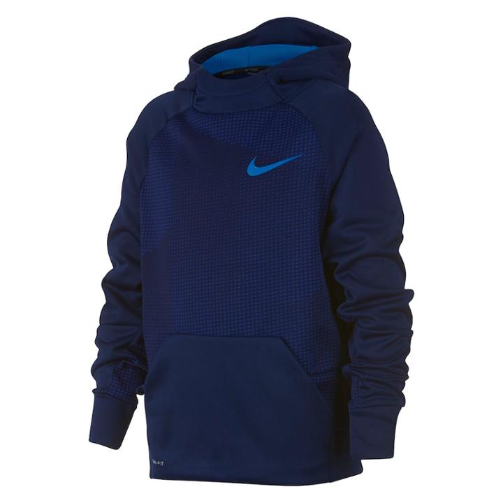 Boys 8-20 Nike Therma Fleece Printed Hoodie, Size: Large, Blue