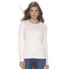 Petite Croft & Barrow&reg; Cable Knit Sweater, Women's, Size: Xs Petite, Brt Pink