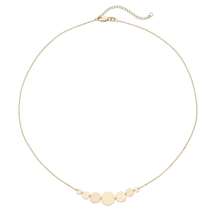 14k Gold Graduated Disc Necklace, Women's, Size: 16, Yellow
