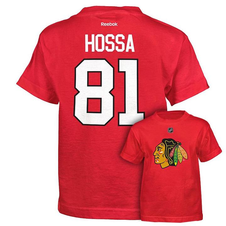Reebok Chicago Blackhawks Marian Hossa Premier Tee - Boys 8-20, Boy's, Size: Medium, Red