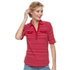 Women's Croft & Barrow&reg; Utility Polo, Size: Small, Med Red