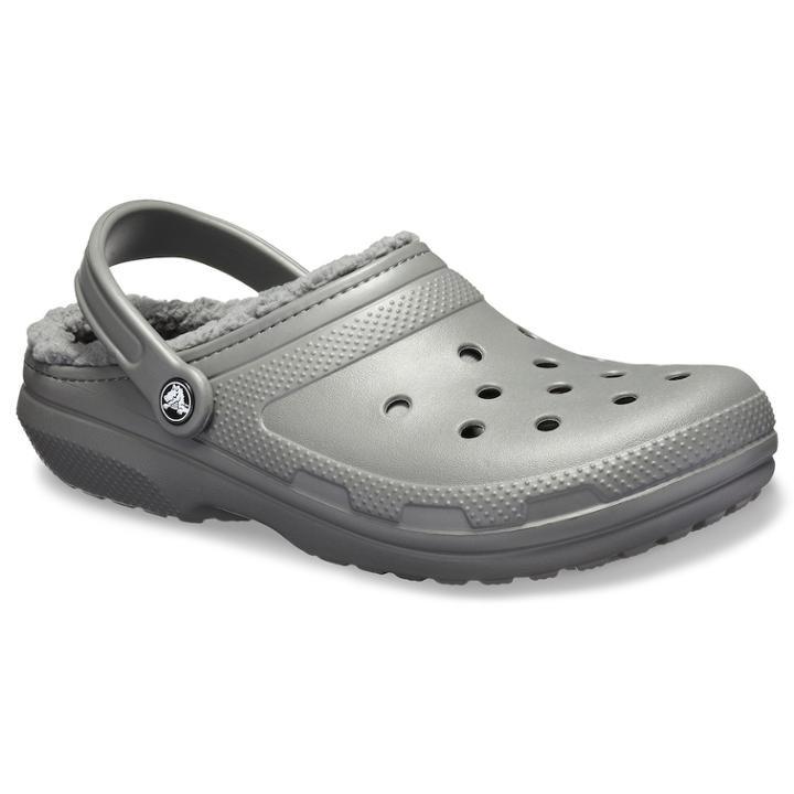 Crocs Classic Fuzz Lined Adult Clogs, Men's, Size: M13w15, Silver