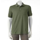 Men's Croft & Barrow&reg; Signature Solid Pocket Pique Polo, Size: Small, Dark Green
