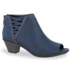 Easy Street Paris Women's Ankle Boots, Size: 7 Wide, Blue (navy)