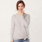 Women's Lc Lauren Conrad Knot Crewneck Sweater, Size: Xl, Purple