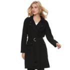 Women's Apt. 9&reg; Belted Trench Coat, Size: Xl, Black