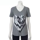 Tek Gear, Women's &reg; Dry Tek V-neck Tee, Size: Medium, Med Grey