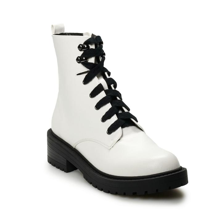 Madden Nyc Asher Women's Combat Boots, Size: Medium (6), Natural