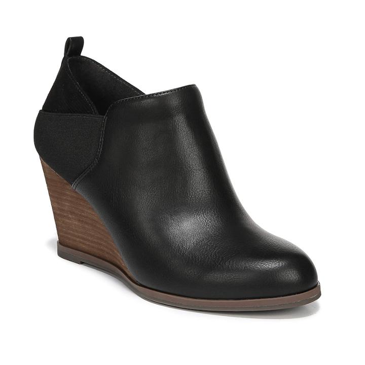 Dr. Scholl's Parler Women's Wedge Ankle Boots, Size: Medium (6), Black