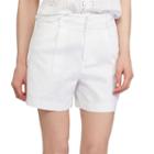 Women's Chaps Linen Blend Shorts, Size: 14, White