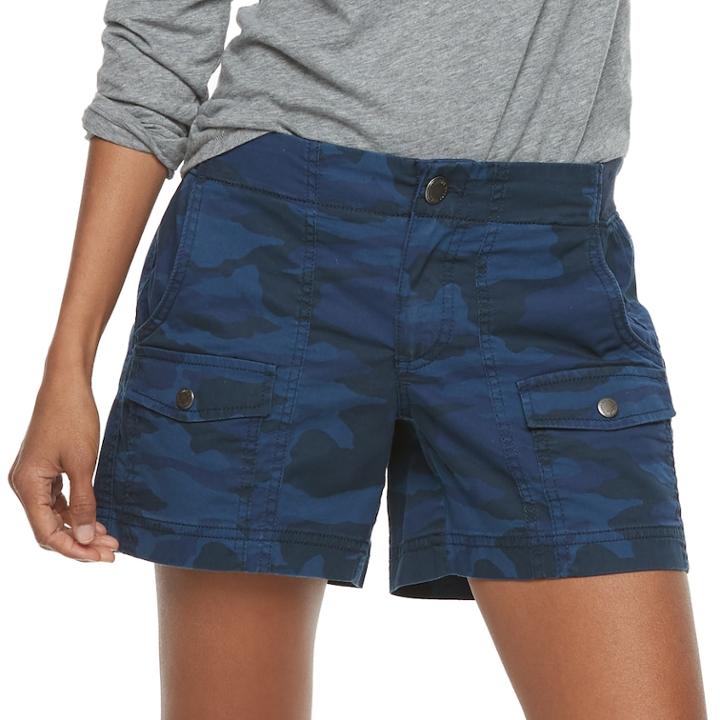 Women's Sonoma Goods For Life&trade; Cargo Shorts, Size: 10, Blue