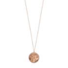 14k Rose Gold Over Silver Cubic Zirconia Disk Pendant Necklace, Women's, White