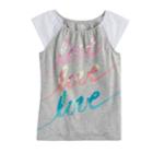Girls 4-12 Sonoma Goods For Life&trade; Eyelet Sleeve Top, Size: 5, Light Grey