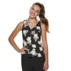 Juniors' Candie's&reg; Mixed-media Zipper Tank Top, Teens, Size: Small, Oxford