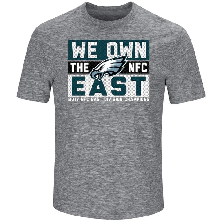 Men's Philadelphia Eagles 2017 Nfc East Division Champions Line Of Scrimmage Tee, Size: Xxl, Dark Grey