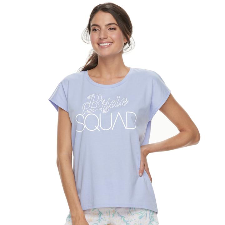 Women's Apt. 9&reg; Bridal Graphic Tee, Size: Xl, Med Purple