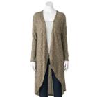 Women's French Laundry Marled Long Open-front Cardigan, Size: Xl, Green Oth