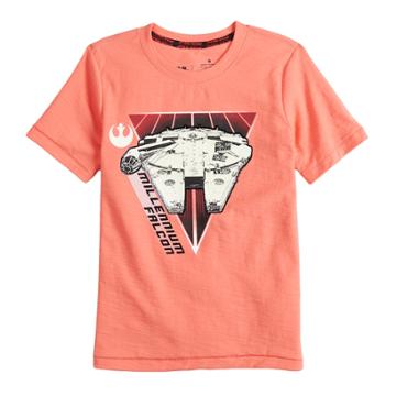 Boys 4-7x Star Wars A Collection For Kohl's Millenium Falcon Tee, Size: 4, Red