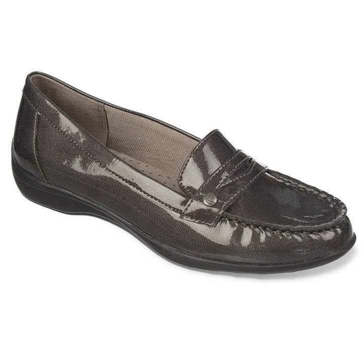 Lifestride Women's Penny Loafers, Size: Medium (7.5), Grey