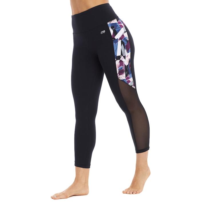 Women's Marika Tummy Control Capri Leggings, Size: Large, Black Space Shapes