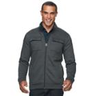 Men's Apt. 9&reg; 4-pocket Fleece Jacket, Size: Medium, Dark Grey