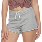 Juniors' So&reg; Tie Waist French Terry Shorts, Teens, Size: Small, Med Grey