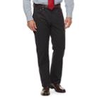 Big & Tall Croft & Barrow&reg; Classic-fit Stretch Flannel-lined 5-pocket Pants, Men's, Size: 48x30, Black