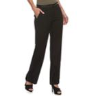 Women's Apt. 9&reg; Belted Midrise Trouser Pants, Size: 14, Black