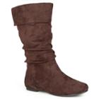 Journee Collection Shelley Women's Midcalf Boots, Girl's, Size: 9.5 Wc, Brown