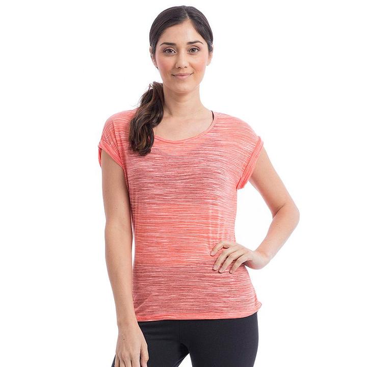 Women's Balance Collection Kimmy Twist Back Burnout Tee, Size: Xl, Med Orange