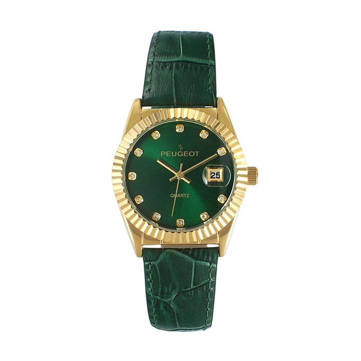 Peugeot Women's Leather Watch, Green