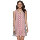 Juniors' Lily Rose Cross Front Shift Dress, Teens, Size: Small, Ivory Mauve