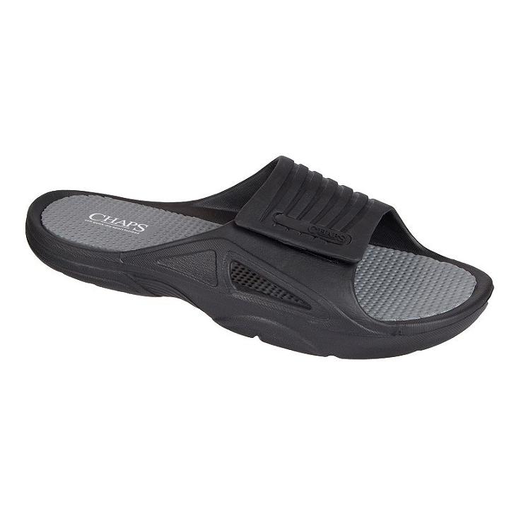 Men's Chaps Quick-dry Slide Sandals, Size: Medium, Grey (charcoal)