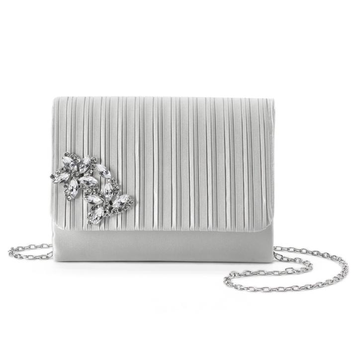 Gunne Sax By Jessica Mcclintock Katie Floral Satin Crossbody Flap Clutch, Women's, Grey