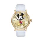 Disney's Mickey Mouse Men's Leather Watch, White