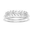 Love This Life Sterling Silver Leaf Ring Set, Women's, Size: 9