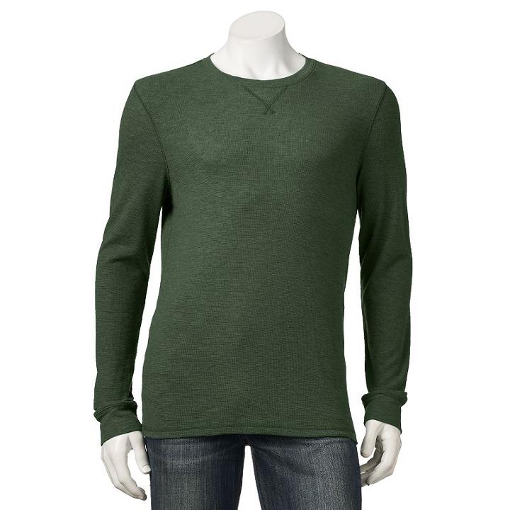 Men's Urban Pipeline&reg; Ultimate Thermal Crewneck Tee, Size: Xxl, Dark Green