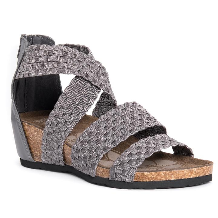 Muk Luks Elle Women's Wedge Sandals, Size: 10, Silver