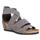 Muk Luks Elle Women's Wedge Sandals, Size: 10, Silver