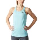 Women's Adidas Performer Baseline Racerback Tank, Size: Large, Light Blue