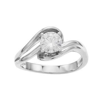 Forever Classic 14k White Gold 3/4 Carat T.w. Lab-created Moissanite Bypass Ring, Women's, Size: 8