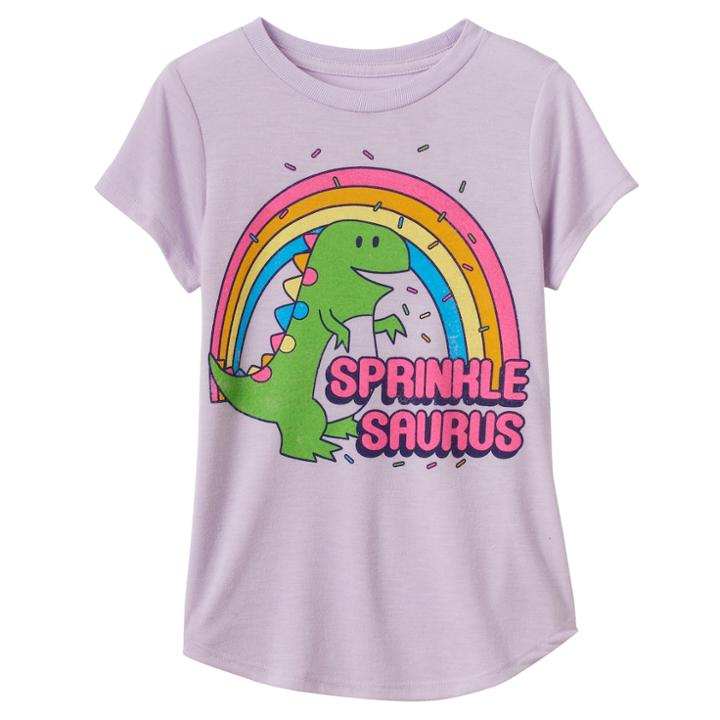 Girls 4-10 Jumping Beans&reg; Sprinkle Saurus Graphic Tee, Size: 4, Brt Blue