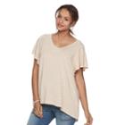 Maternity A:glow Print Flutter Tee, Women's, Size: Xs-mat, Lt Orange