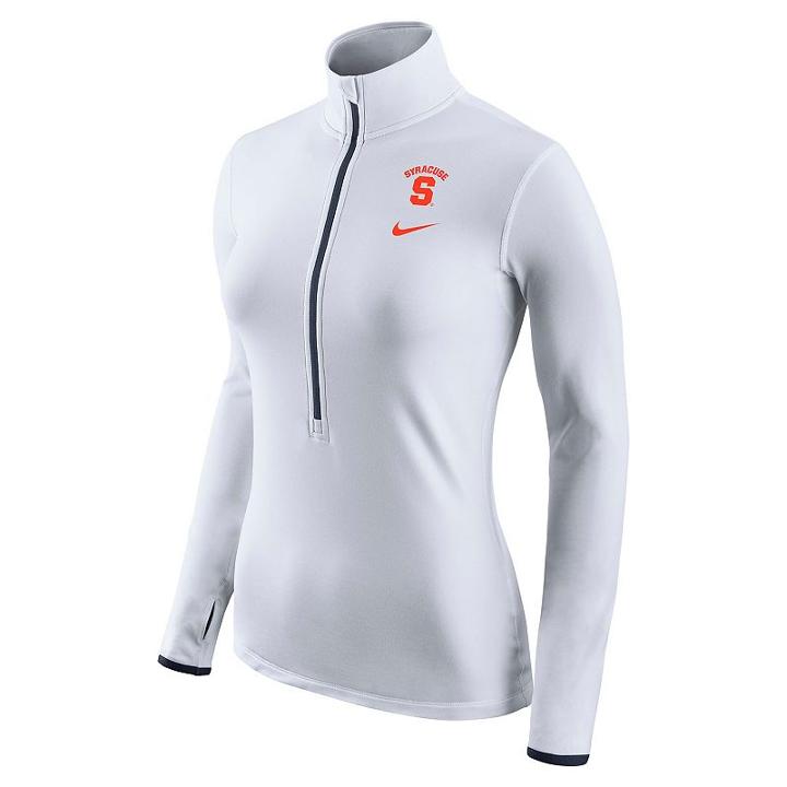 Women's Nike Syracuse Orange Pro Hyperwarm Pullover, Size: Large, White